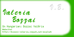 valeria bozzai business card