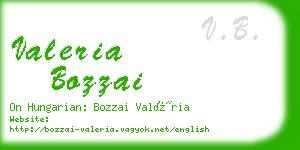 valeria bozzai business card